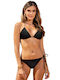 Etna Swimwear Bikini Set Bra & Slip Bottom with Laces Amelia Black