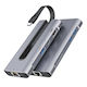 ESR 8-in-1 USB-C Docking Station with HDMI 4K PD Ethernet and Support for 2 Monitors Gray