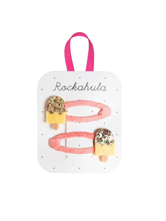 Rockahula Lolly Σετ Παιδικά Κοκαλάκια με Κλιπ σε Ροζ Χρώμα 2τμχ