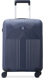 Delsey Cabin Travel Suitcase Hard Blue with 4 Wheels Height 39cm