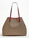 Guess Set Women's Bag Shopper Shoulder Brown