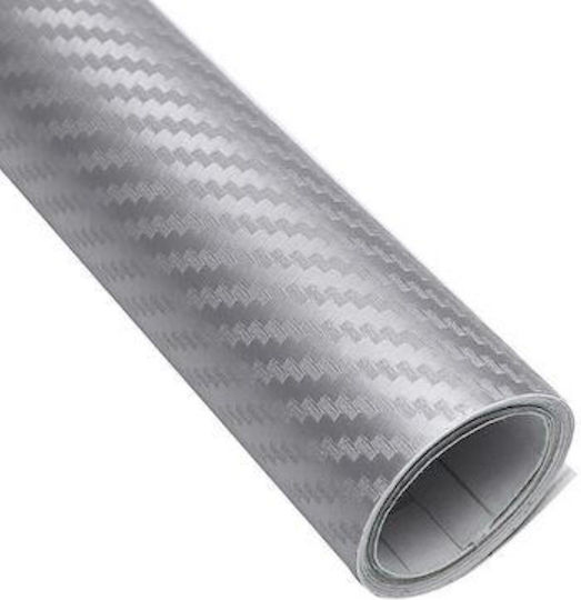 Autoline Adhesive Film for Car Carbon 152 x 30cm in Silver Colour