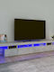 TV-Ständer mit LED-Beleuchtung Grau M260xT36.5xH40cm