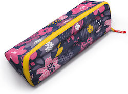 PENCIL CASE MAPED PATTERN PURPLE