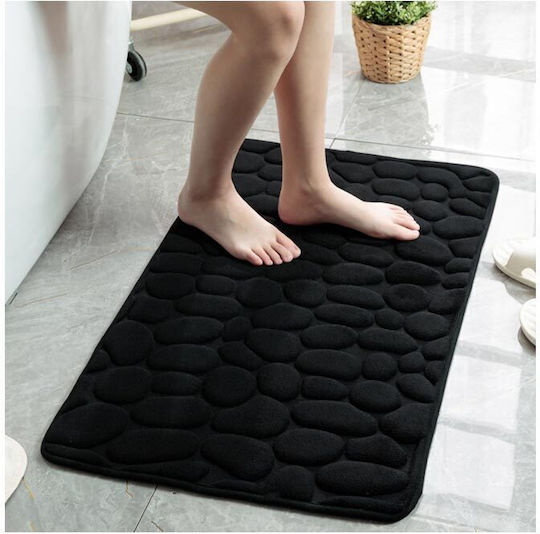 Evideco Badematte Mikrofaser AT00012084 Schwarz 50x80cm