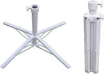 Klappbar Schirmständer Metallisch in Weiß Farbe 1Stück