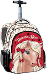 Back Me Up Unicorn Bow School Bag Trolley Elementary, Elementary in Red color