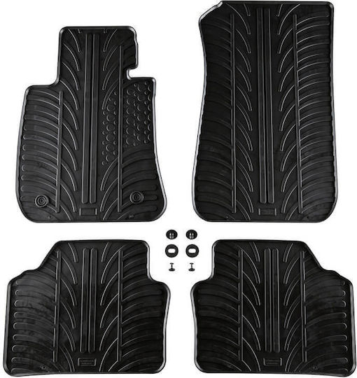 Apesan Set of Front and Rear Mats 4pcs for BMW E90 / E91 Black