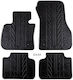 Apesan Set of Front and Rear Mats 4pcs for BMW Series 2 2014+ Black