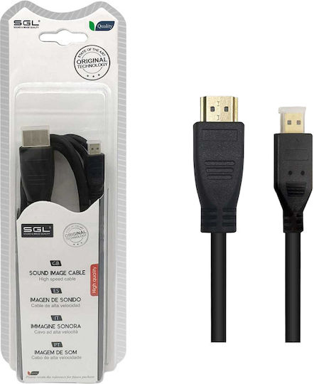 SGL Кабел HDMI мъжки - микро HDMI мъжки 3м Черен