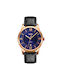 Skmei 9261 Watch Battery with Leather Strap Black/Blue