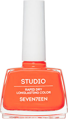 Seventeen Studio Rapid Dry Lasting Color Gloss Βερνίκι Νυχιών Quick Dry Πορτοκαλί 10 12ml