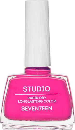 Seventeen Studio Rapid Dry Lasting Colour Gloss Nail Polish Quick Dry Fuchsia 07 12ml