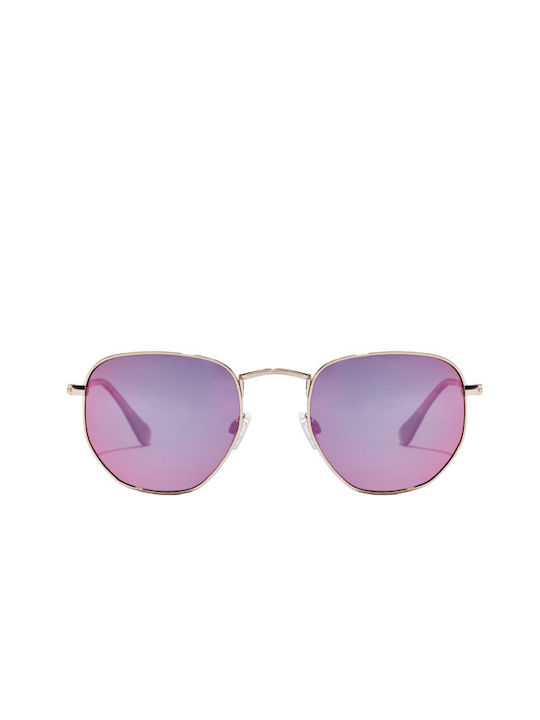 Hawkers Sixgon Sonnenbrillen mit Gold / Purple Rahmen und Lila Polarisiert Spiegel Linse HSDR22DPMP
