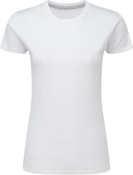 SG SGTee Γυναικείο Διαφημιστικό T-shirt Κοντομάνικο σε Λευκό Χρώμα