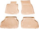 Sahler Set of Front and Rear Mats 4pcs Tray Type for BMW Series 5 / E60 2002-2009 Black