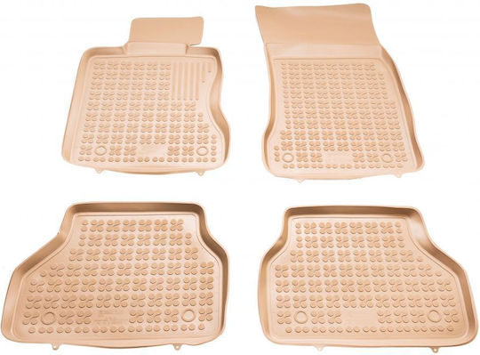 Sahler Set of Front and Rear Mats 4pcs Tray Type for BMW Series 5 / E60 2002-2009 Black