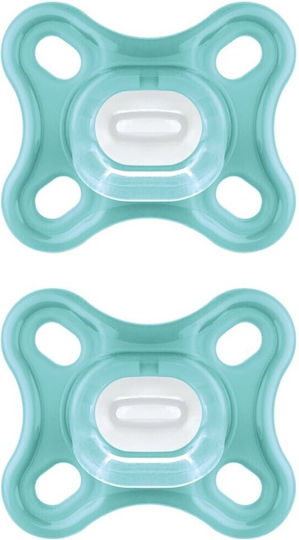 Mam Orthodontic Pacifiers Silicone Turquoise for 0-2 months 2pcs