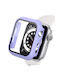 ObaStyle Plastic Case with Glass in Purple color for Apple Watch 45mm