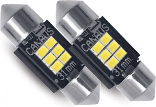Phonocar Λάμπες Αυτοκινήτου LED 6000K Ψυχρό Λευκό 12V 1.9W 2τμχ