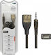 SGL USB 2.0 Cable USB-A female - 3.5mm male Μαύρο 3m (097855)