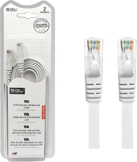 SGL U/UTP Καλώδιο Δικτύου Ethernet 2m Λευκό