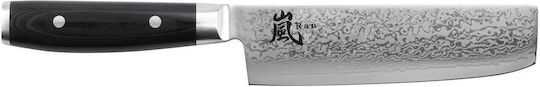 Yaxell Ran Μαχαίρι Nakiri από Δαμασκηνό Ατσάλι 16.5cm