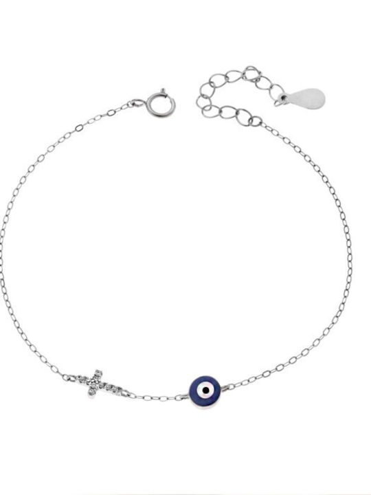 Senza Women's Bracelet with Cross Design in Sil...