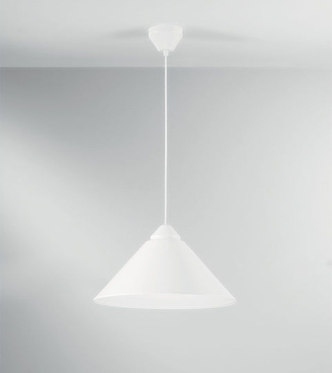 Fan Europe I-Bigbang-S-BCO Pendant Light White Bell with Socket E27 49x25x183.5cm