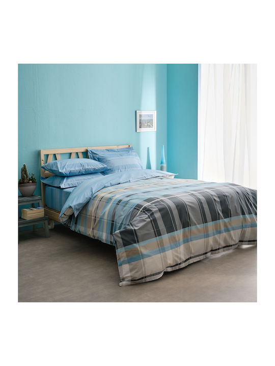 Charalambidis Textiles Duvet Cover Single 160x240 Scotland Blue