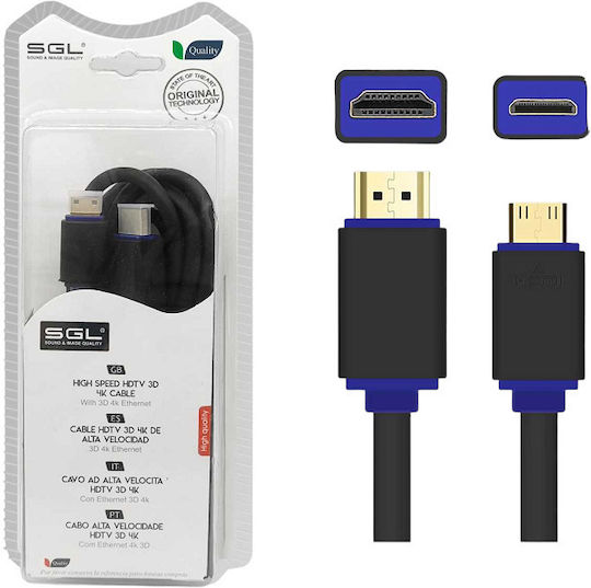 SGL HDMI-Kabel Male - Mini-HDMI-Stecker 1,5m Schwarz