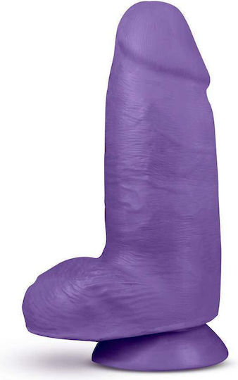 Blush Au Naturel Bold Chub Glass Dildo with Balls and Suction Cup Purple 25cm