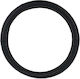 Autoline Car Steering Wheel Cover with Diameter 38cm Leather Black with Gray Stitching