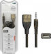 SGL USB 2.0 Cable USB-A female - 3.5mm male Μαύρο 5m (097473)