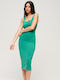 Sommer Midi Kleid Grün