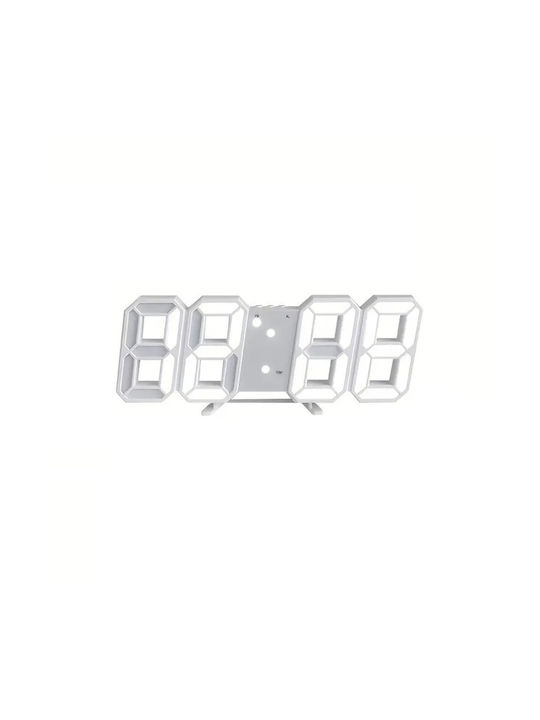 Tisch-Digitaluhr mit Wecker White 466097_w