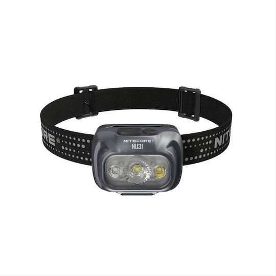 NiteCore Rechargeable Headlamp LED IP66 with Maximum Brightness 550lm NU31 Gray