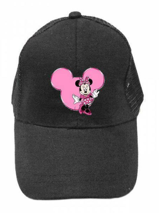Takeposition Παιδικό Καπέλο Jockey Υφασμάτινο Cute Minnie Μαύρο