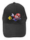 Takeposition Kids' Hat Jockey Fabric Super Mario Flying Black
