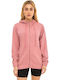 Women's Cardigan with Zipper Pink