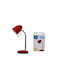 Aigostar Office Lamp with Flexible Arm for Socket E27 in Red Color