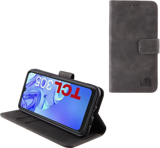 Lime Essential Magnet Book Piele artificială Gri (TCL 306 / 305 / 30 SE / 30E - TCL 306 / 305 / 30 SE / 30E)