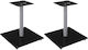 vidaXL Speaker Stands in Silver / Black Color