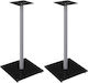 vidaXL Speaker Stands in Silver / Black Color