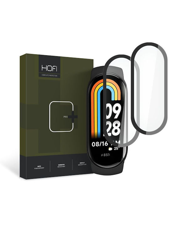 Hofi Hybrid PRO+ 2-Pack Tempered Glass Προστατευτικό Οθόνης για το Smart Band 8 / 8 NFC Black