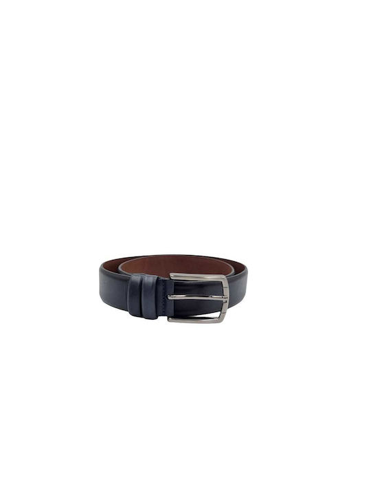 Boxer Men's Leather Belt Blue