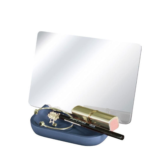 Kleine Wolke Огледало за грим Настолно Tray 17.3x12см Син