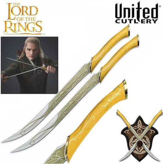 United Cutlery Lord of the Rings Fighting Knives of Legolas Replica Item Length 56.83cm in Scale 1:1