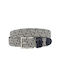 MEN'S LEATHER BRAIDED BELT BB-3807 NAVY/WHITE