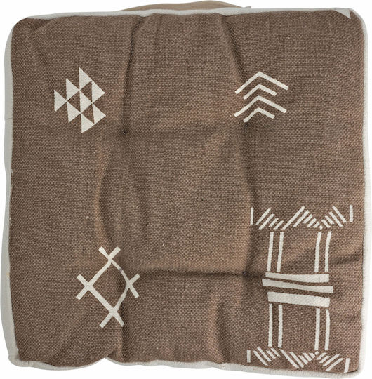 Zaros Garden Chair Cushion Brown 40x40cm